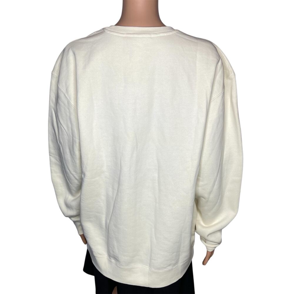 Free People First Port Paris Prep Graphic Sweatshirt size XSmall New Ivory - Picture 3 of 7